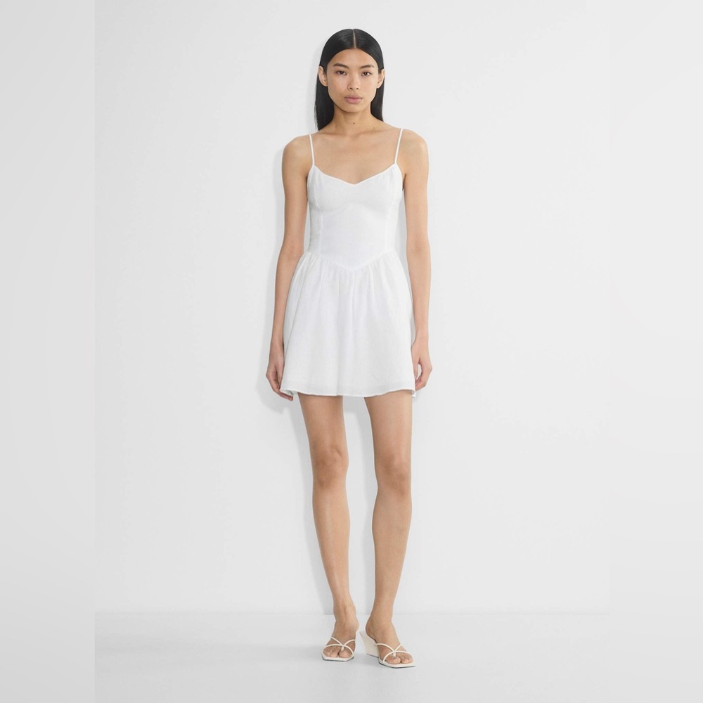 Aritzia White Spaghetti-Strap Mini Dress